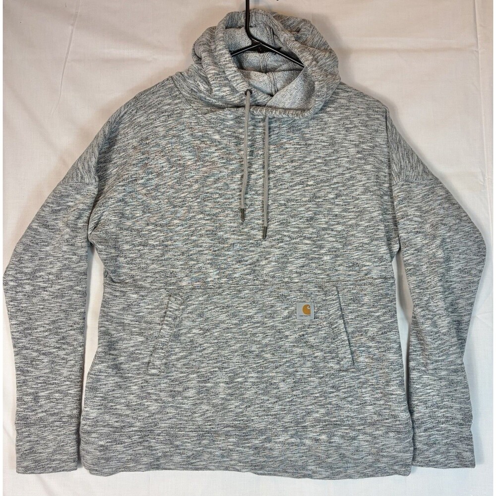 Carhartt Newberry Hoodie L/S Cotton Terry Blend Thumbholes Grey Women’s M 103591